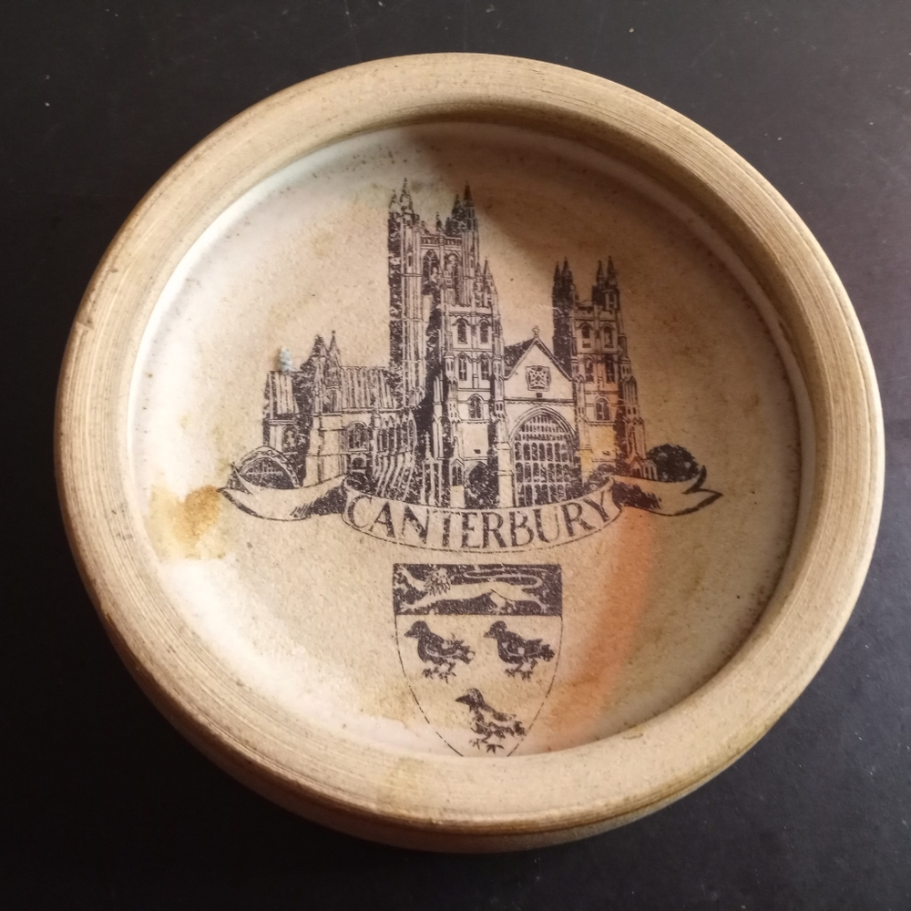 Canterbury Pottery England 5" Trinket Holder.
